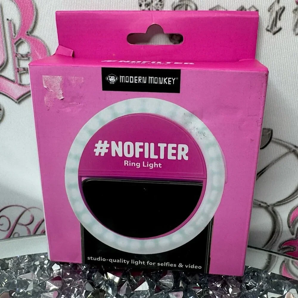 Modern Monkey #NOFILTER Pink Studio Quality Ring Light For Selfies & Video